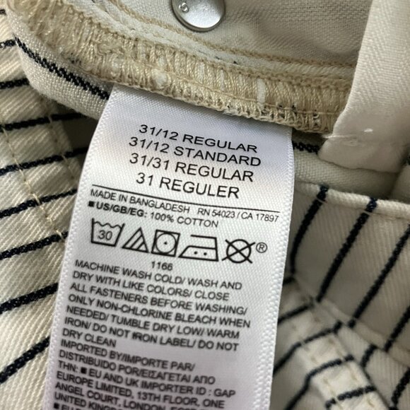 NWT Gap Horseshoe High Rise Jeans Womens 12 Indigo Stripe Barrell Leg - Picture 8 of 14